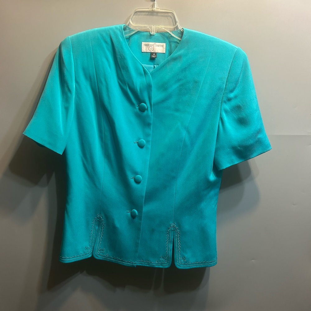 Teal Button-Up Women's Suite
